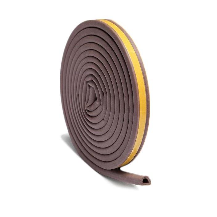 Combo 10 mét gioăng D, gioăng dán cửa gỗ, gioăng giảm trấn, gioăng chống ồn cánh cửa nhà, gioăng chống bụi, ron D - 10m D dán cửa đen