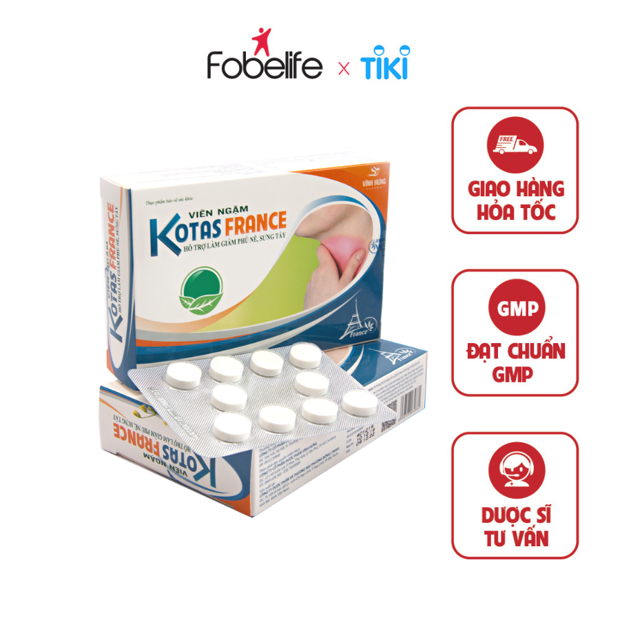 Viên Kẹo Ngậm Hỗ Trợ Giảm Đau Giảm Viêm Giảm Sưng Phù Nề KOTAS FRANCE