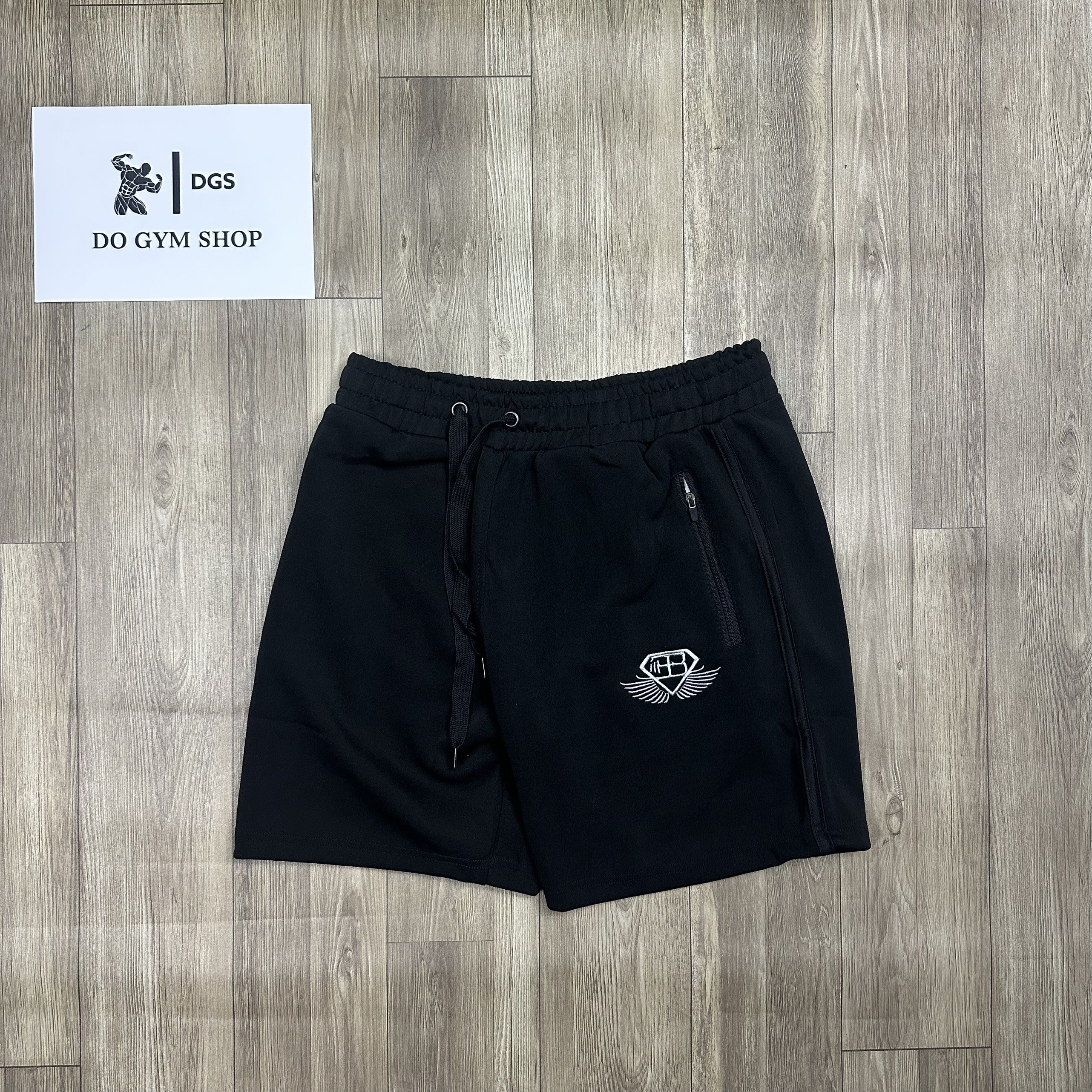 Quần short nam tập gym DO GYM SHOP logo thêu chất thun poly co giãn 4 chiều không xù lông QLQL3