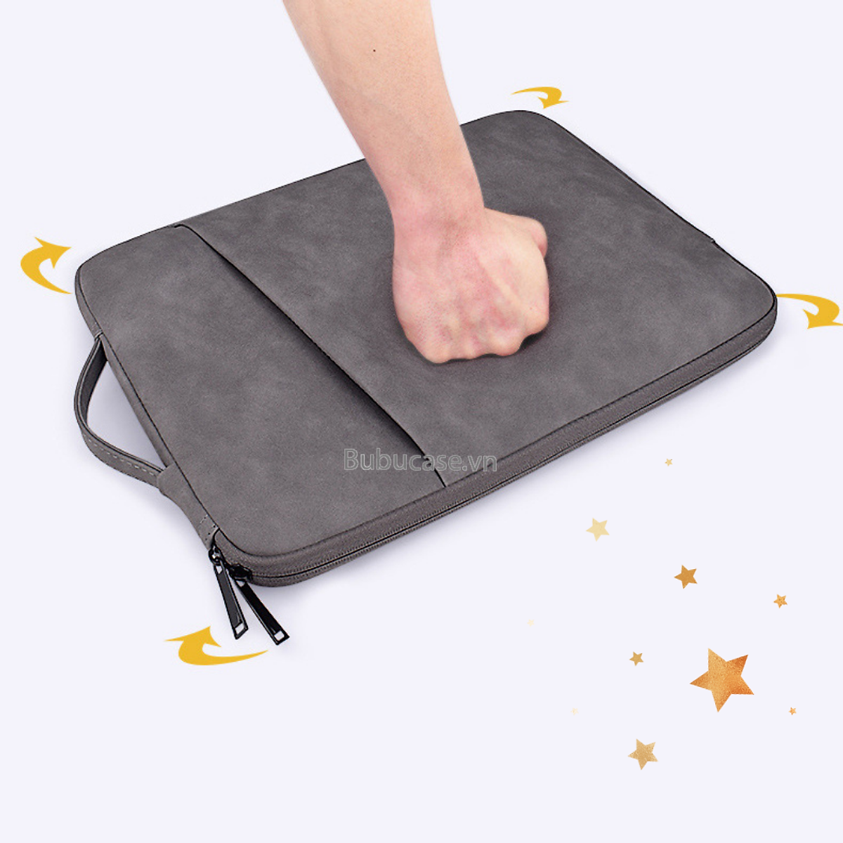 Túi Laptop 1 Dây Kéo - 1 Ngăn Phụ - Da Tổng Hợp - Quai Xách Đứng