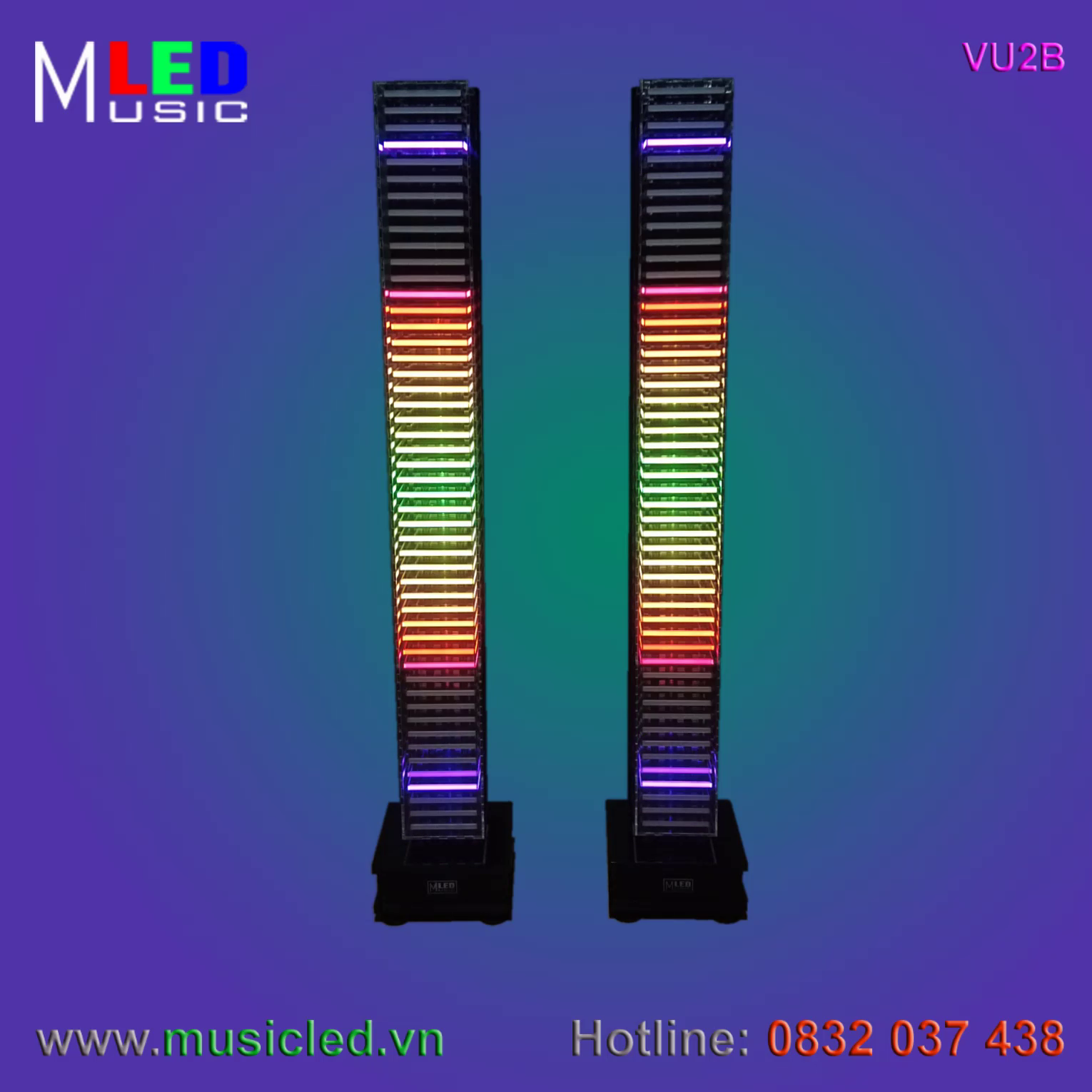 Đôi đèn Music LED nháy theo âm lượng nhạc cỡ lớn