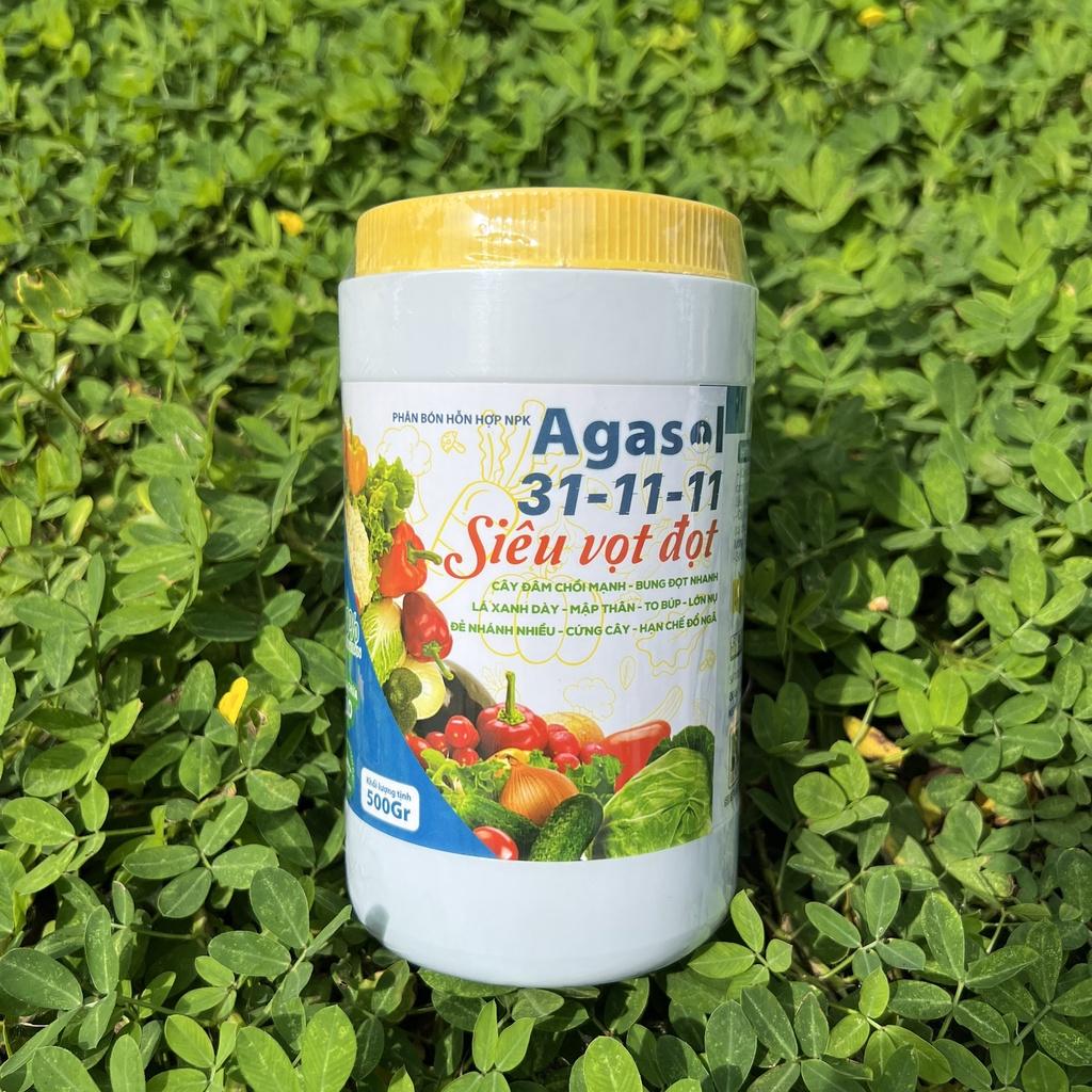 Phân bón lá Agasol 31-11-11 + TE SIÊU VỌT ĐỌT - Đâm chồi mạnh, bung đọt nhanh, lá xanh dày chuyên cho rau màu