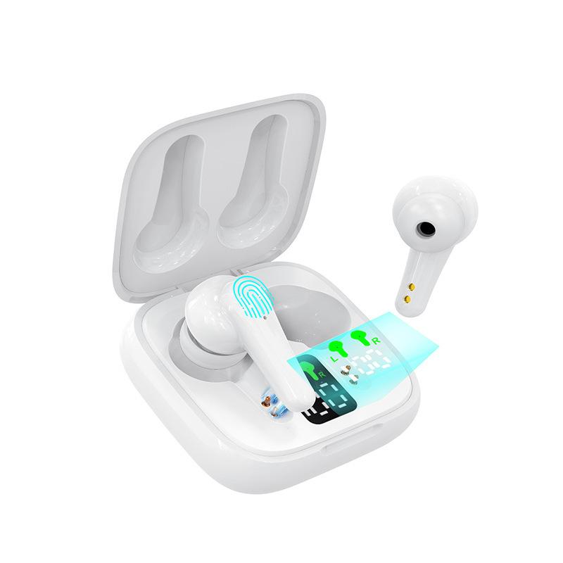 Đảm bảo chất lượng nhà máy công nghệ đen sản phẩm mới J6 tai nghe bluetooth 5.2 ENC giảm tiếng ồn tai nghe bluetooth không dây màn hình kỹ thuật số tai nghe chơi game