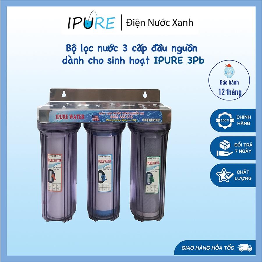 Bộ Lọc Nước Đầu Nguồn 3 Cấp DNX IPURE 10 inch Răng Trong Phi 21 (Có Kèm Phụ Kiện và Quà Tặng