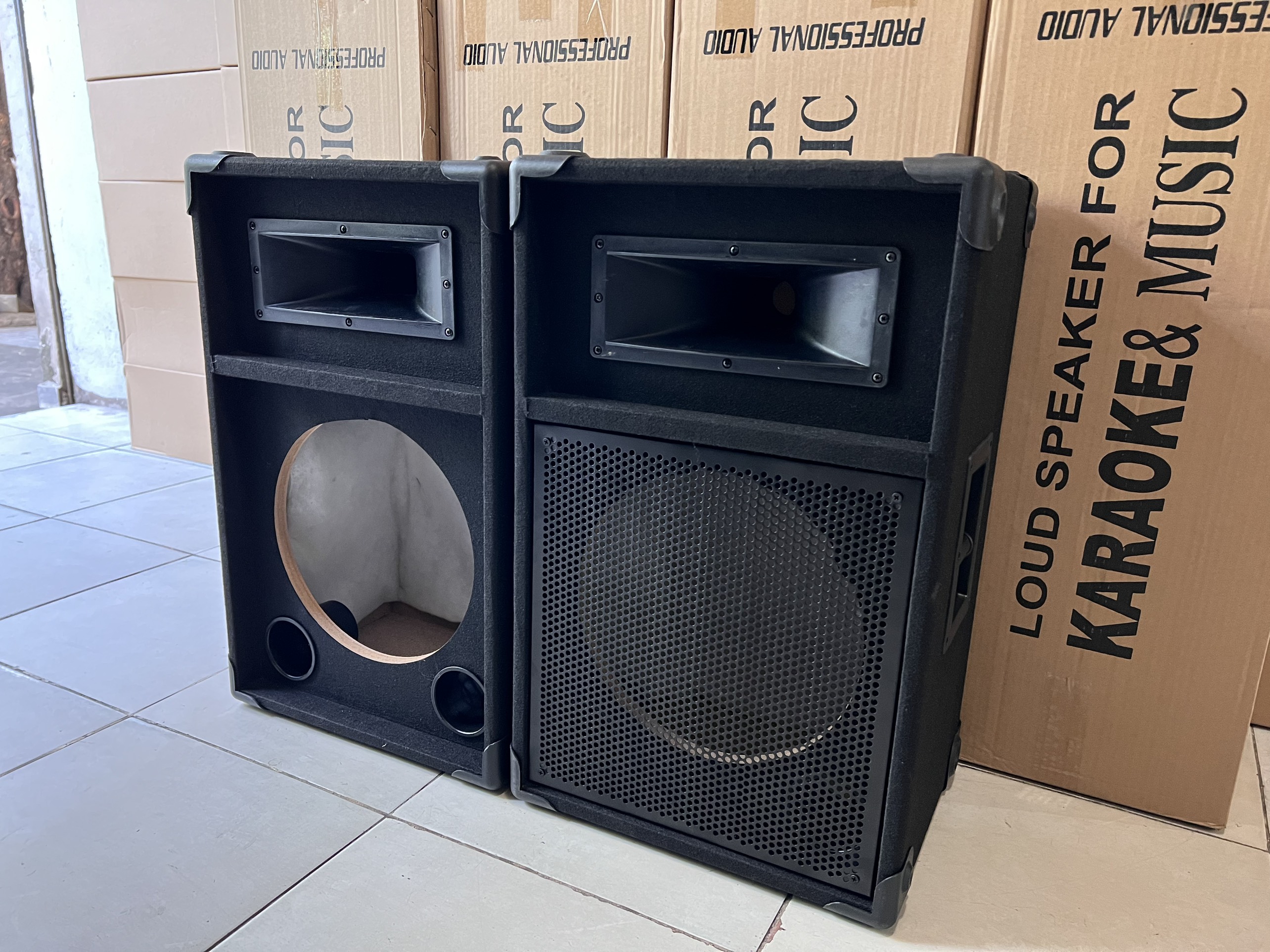 Vỏ thùng loa 3 tấc Nỉ kèn Hải Triều