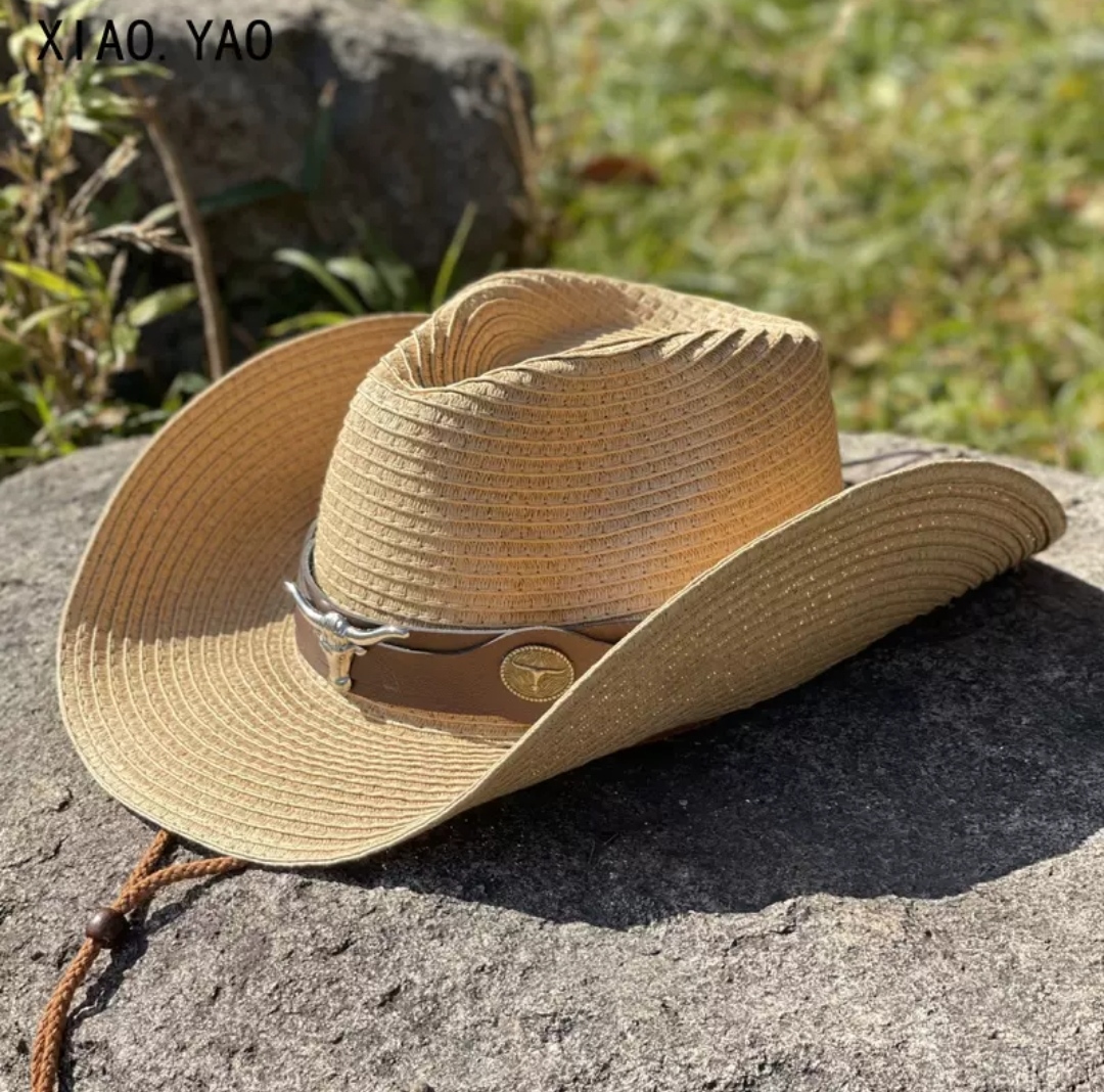 Nón mũ cói cao bồi phong cách Hàn Quốc dành cho cả nam và nữ. Thiết kế đẹp, màu trắng kem nâu nhạt nâu dậm. Kiểu dáng gập gọn tiện lợi.    * Sản phẩm mang phong cách Hàn Quốc Dona25060101