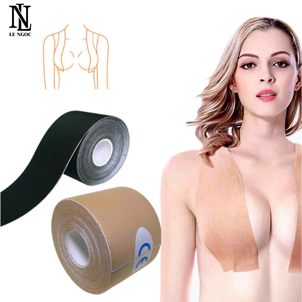 Cuộn băng keo dán ngực vô hình tiện dụng,nâng đỡ vòng 1 chất liệu siêu dính LN157