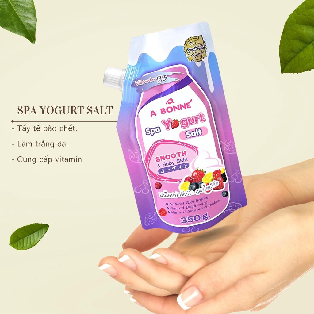 Muối Tắm Sữa Chua A Bonne Tẩy Tế Bào Chết Body Và Da Mặt Spa Yogurt Salt Thái Lan 350gr