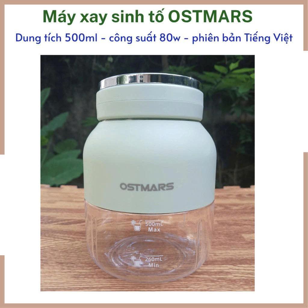 Máy Xay Sinh Tố Cầm Tay Mini Ostmars Sạc Tích Điện - giao mầu ngẫu nhiên