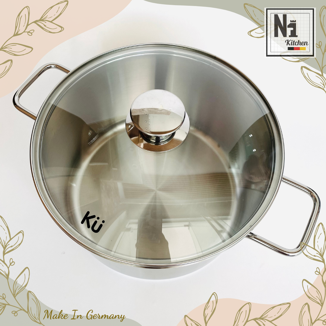 Bộ nồi inox KUCHEN, Hàn Quốc, Bảo hành: 10 năm – Set 5 nồi - Hàng Chính Hãng