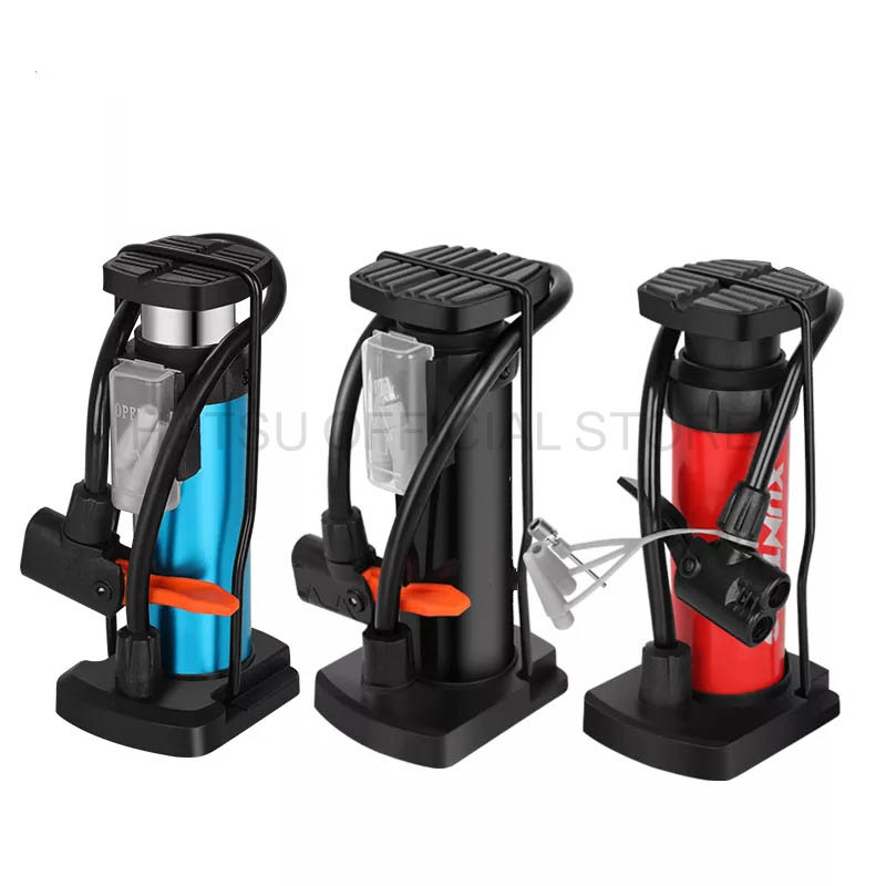 Bơm xe đạp xe máy đạp chân áp suất cao HATSU XTBB, Bơm máy bơm hơi di động chân đế chống trượt - bơm siêu nhẹ dễ di chuyển