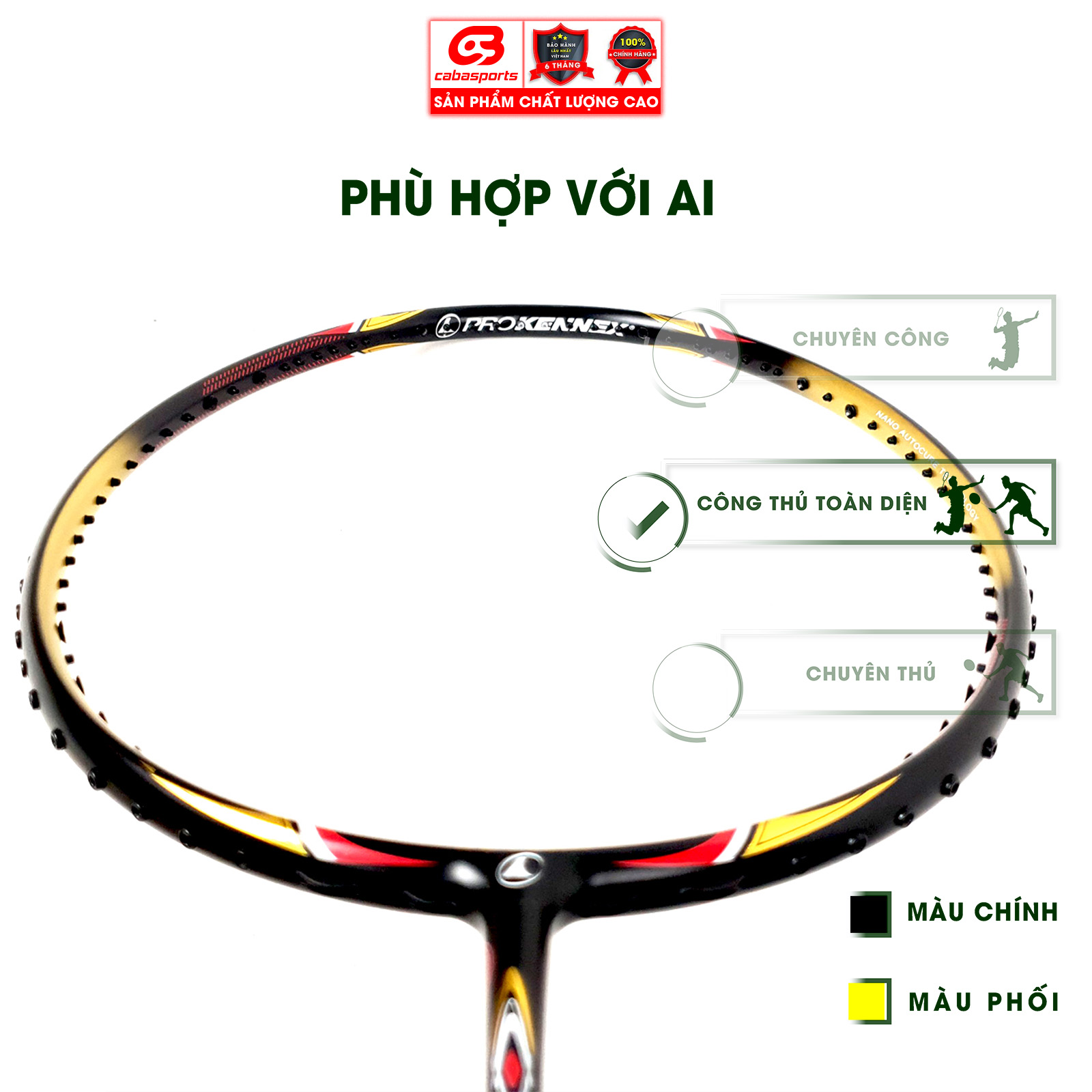 Vợt cầu lông Prokennex DESTINY SPEED cao cấp chính hãng điều khiển thiên công - Tặng kèm quấn cán