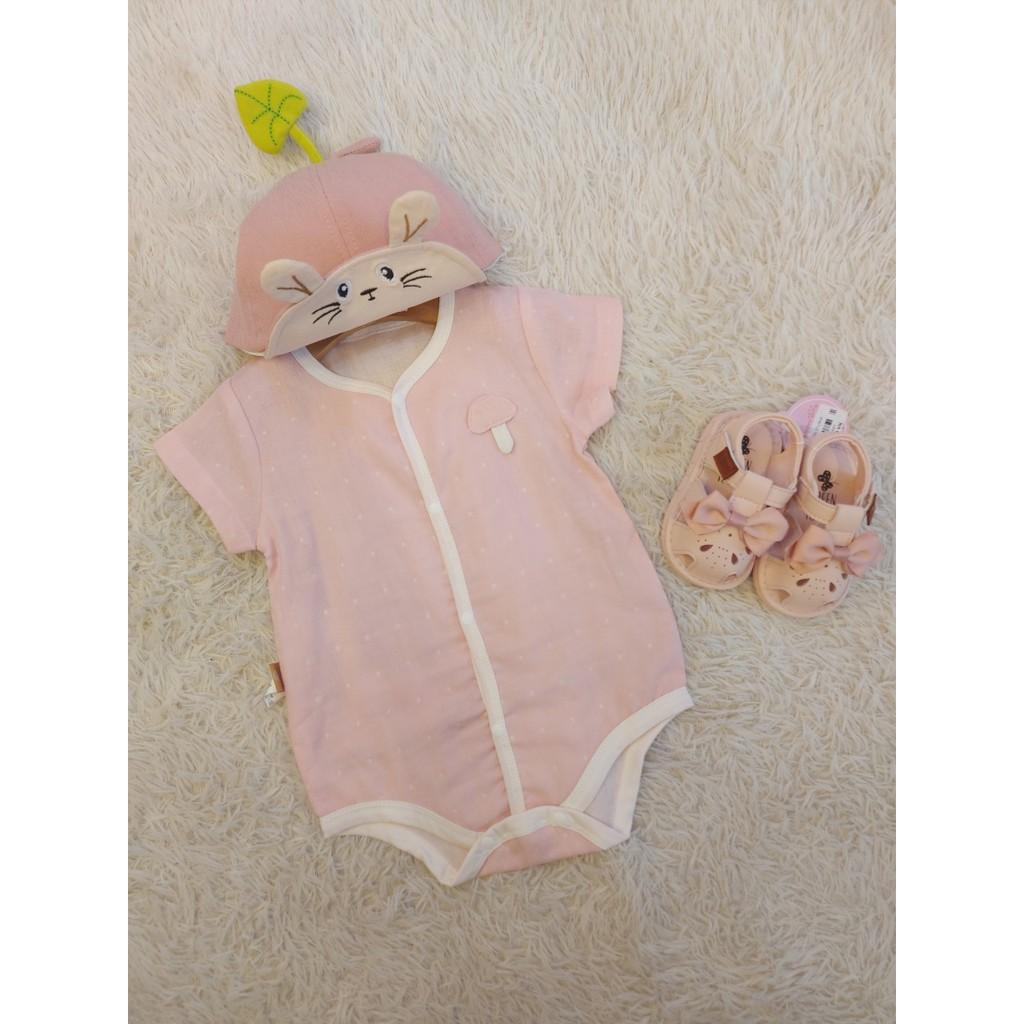 Body Suit Cộc Tay Bé Gái Dưới 12 tháng Tuổi