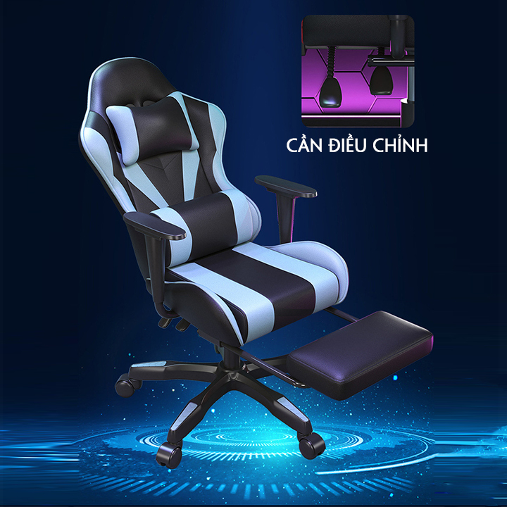 Ghế Gaming Có Massage Loa Nghe Nhạc - Ghế Game Cao Cấp Ngả Lưng - Ghế Ngồi Làm Việc Có Gác Chân Tựa Lưng
