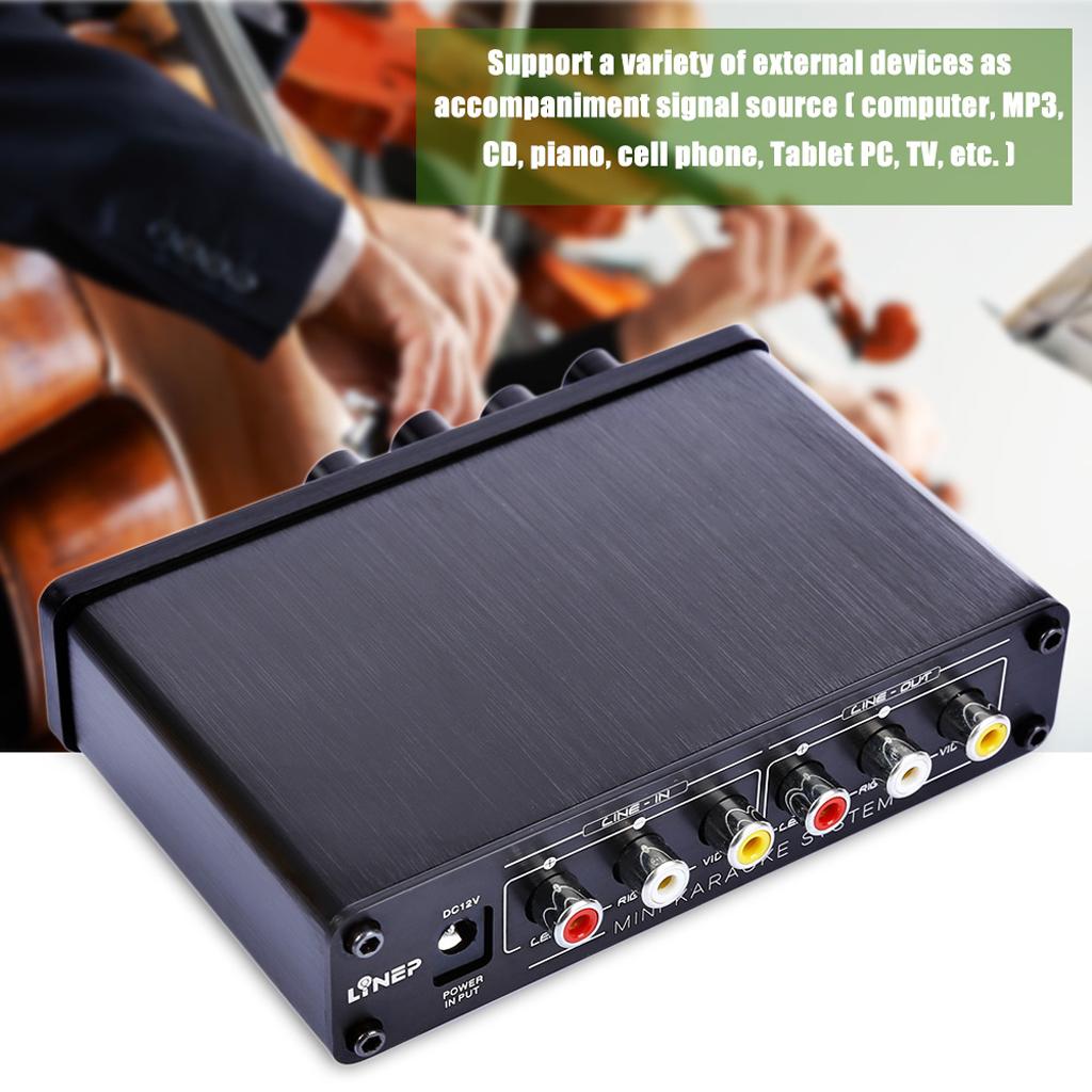 Professional 3 Channel Audio Mixer 12V with USB And Effects, for Home Theater
