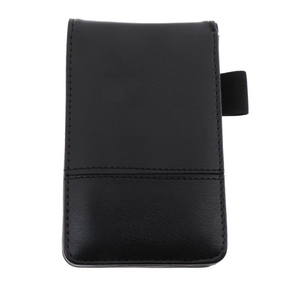 Faux Leather Waterproof Top Hardcover Notes Book with Calculator Black