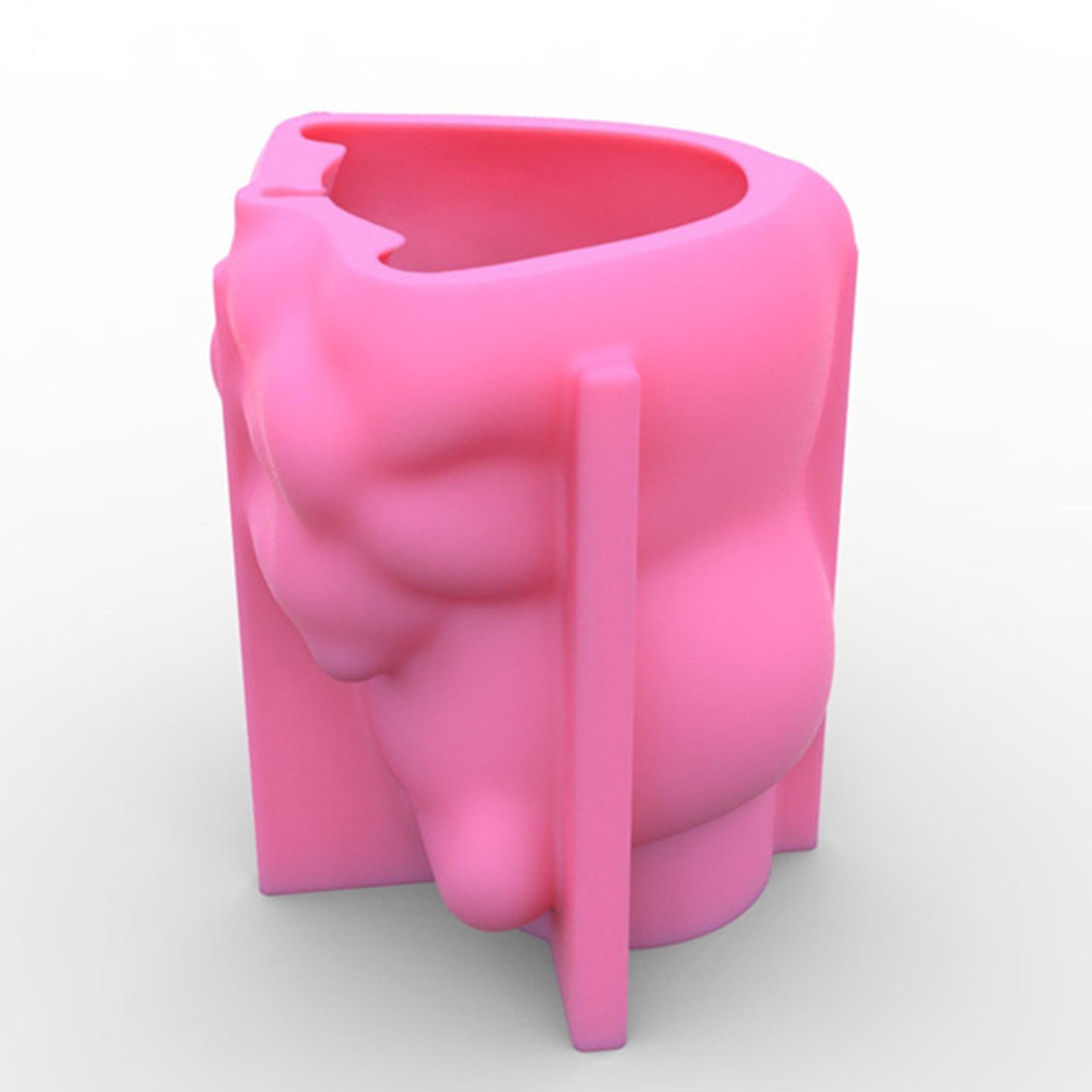 3D Silicone Vase Mold Pen Holder Mold Epoxy Resin Casting Flower Pot Mould Concrete Vase