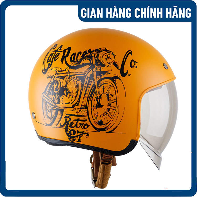 Nón bảo hiểm 3/4 (Openface) M139 Tem V7 Vàng