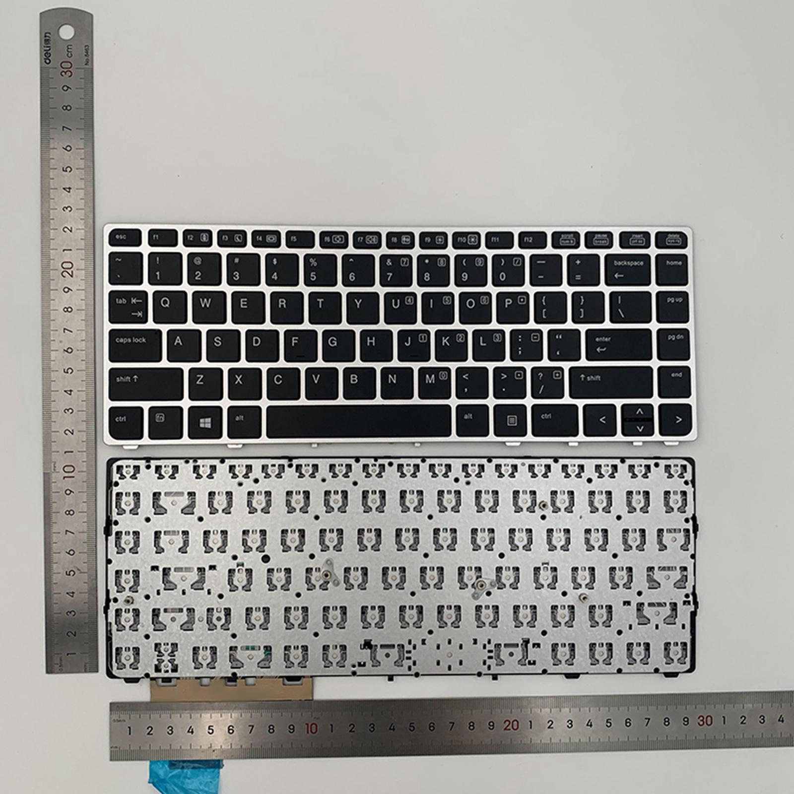 Laptop Replacement Keyboard, with Silver Frame US English for HP Elitebook Folio 9470M 9470 9480 9480M