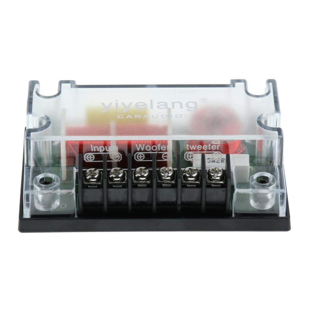 Car 12V Treble Bass 2 Way Audio Frequency Divider Speaker Crossover Filters