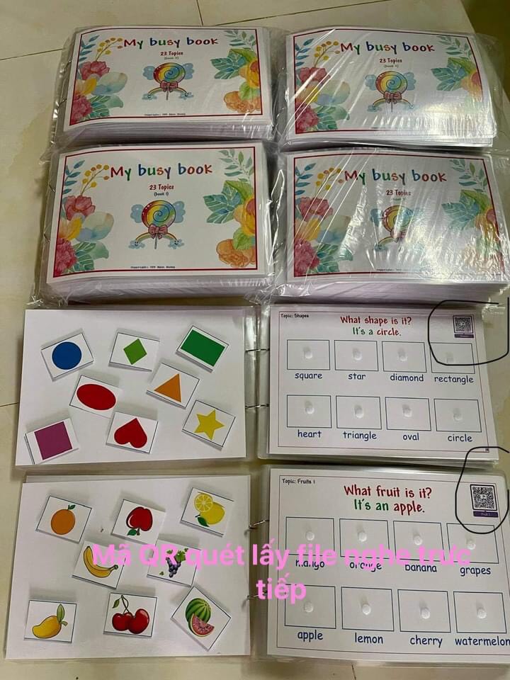 Học Liệu Bóc Dán 23 chủ đề - My busy book Ép Plastic Bền Đẹp