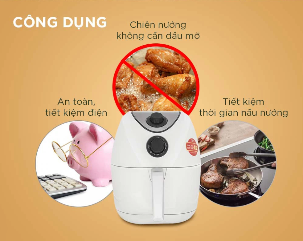 Nồi Chiên Không Dầu MAGIC KOREA A-78 Dung Tích 4.6L Công Suất 1400W - Hàng Chính Hãng