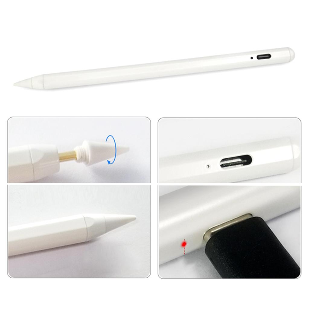 Stylus Pen for Touch Screen, Smooth Precision Capacitive Pen Fine Point Built-in Magnet Automatically Attached, for iPad 6/Air 3/Mini 5/Pro