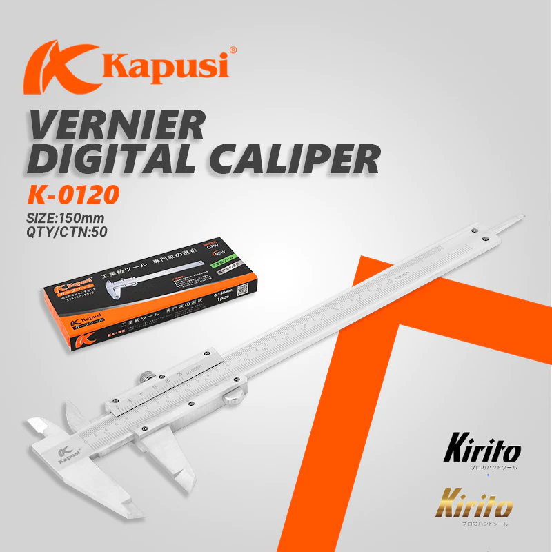 Thước kẹp điện tử cao cấp hãng Kapusi Nhật Bản. Độ chính xác cực cao, thân làm bằng théo không rỉ