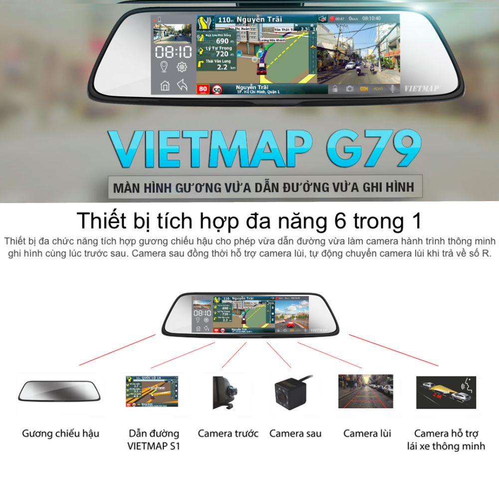 Camera Hành Trình Vietmap G79 - Hàng Chính Hãng