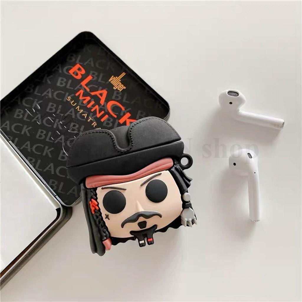 Bao Case Ốp dành cho Airpods 1/2, Airpods Pro cướp biển Cariebean mắt chột siêu ngầu silicon cao cấp