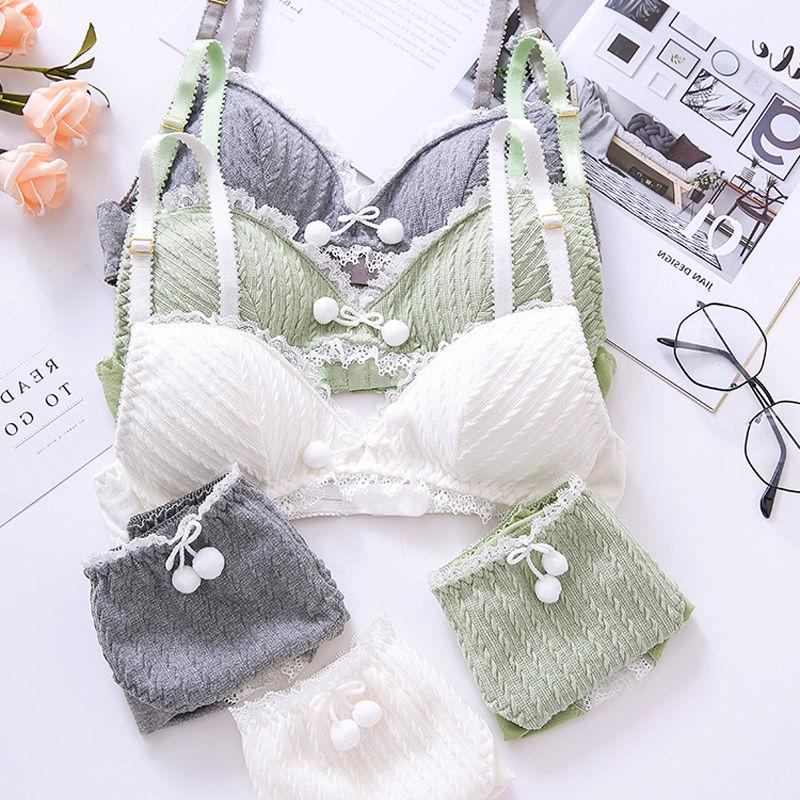 Nhật Bản Dễ Thương Gợi Cảm Lolita Quần Lót Áo Ngực Và Bộ Đồ Lót Nữ Cô Gái Trẻ Kawaii Lingere Dây Giá Rẻ Nơ Áo Ngực Thông Bộ màu Xanh Hồng