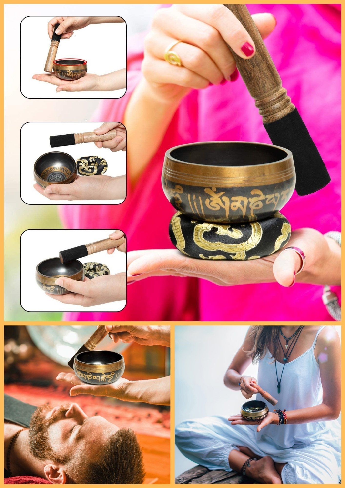 Chuông xoay Tây Tạng 9,5cm