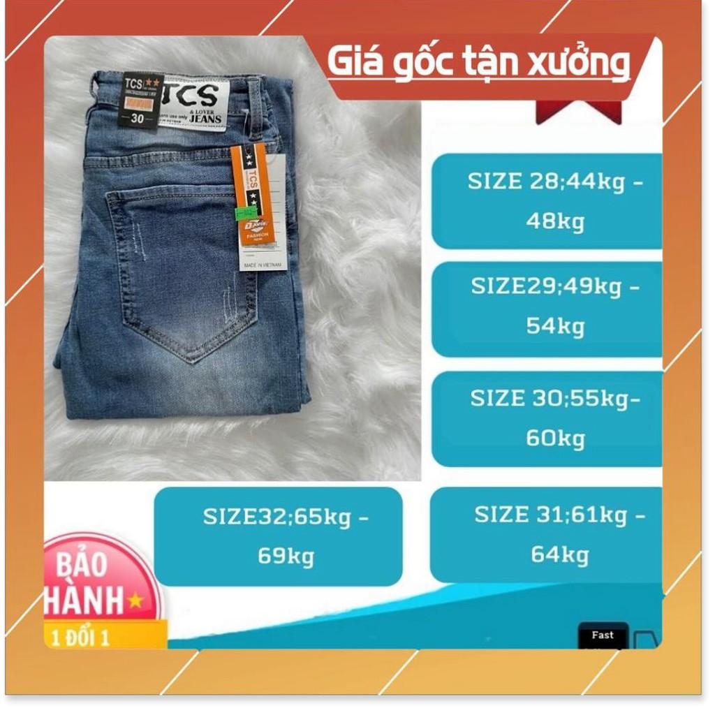Quần Jean Nam Chất Bò Hàng Vnxk Cao Cấp Phong Cách Hàn Quốc