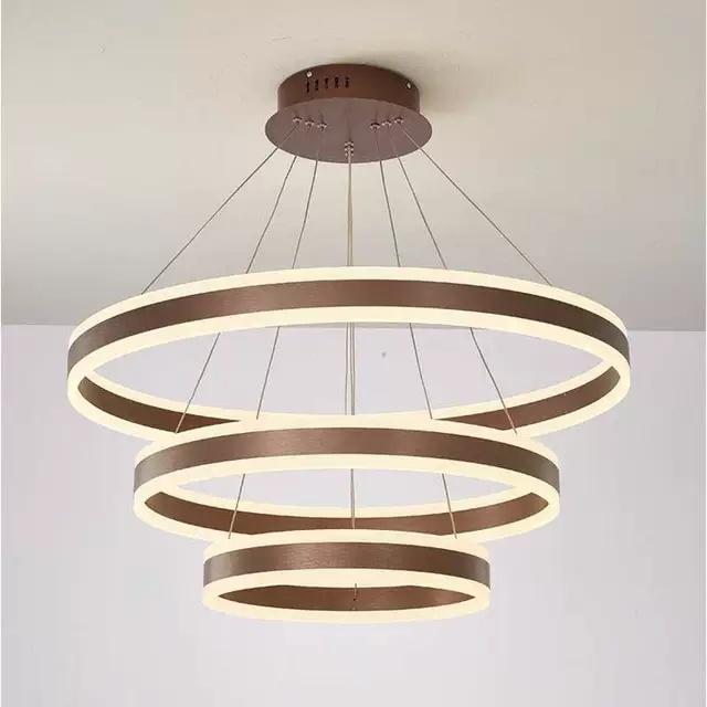Đèn thả thông tầng, Đèn thả vòng LED cao cấp, đèn trang trí phòng khách, đèn decor