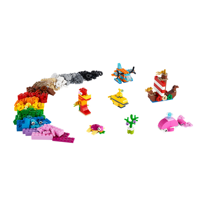 Đồ Chơi LEGO Hộp Gạch Classic Chủ Đề Đại Dương Sáng Tạo 11018