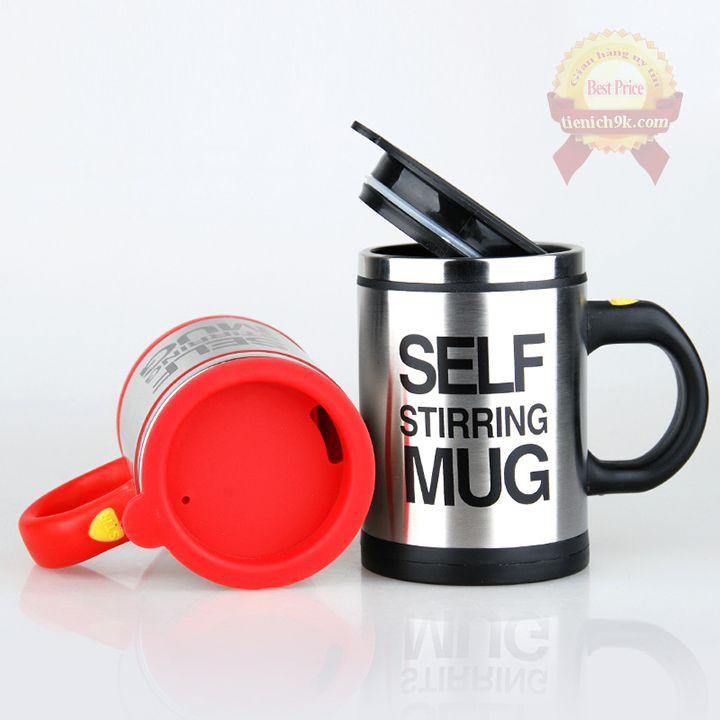 Cốc Ly tự khuấy inox 304 không cần thìa dung tích 400ml pha cafe tự động Self Stirring Mug