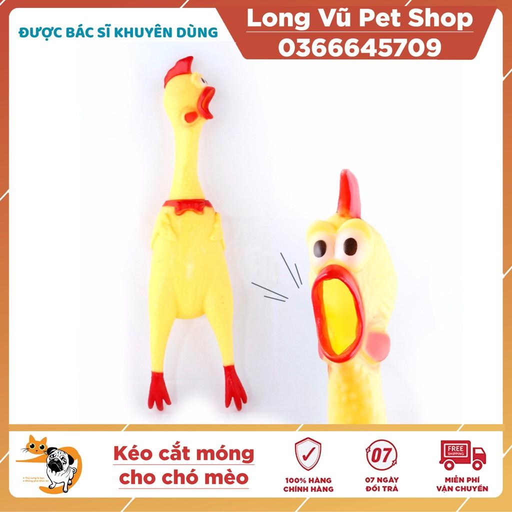 Con gà đồ chơi cho chó mèo Long Vũ Pet Shop