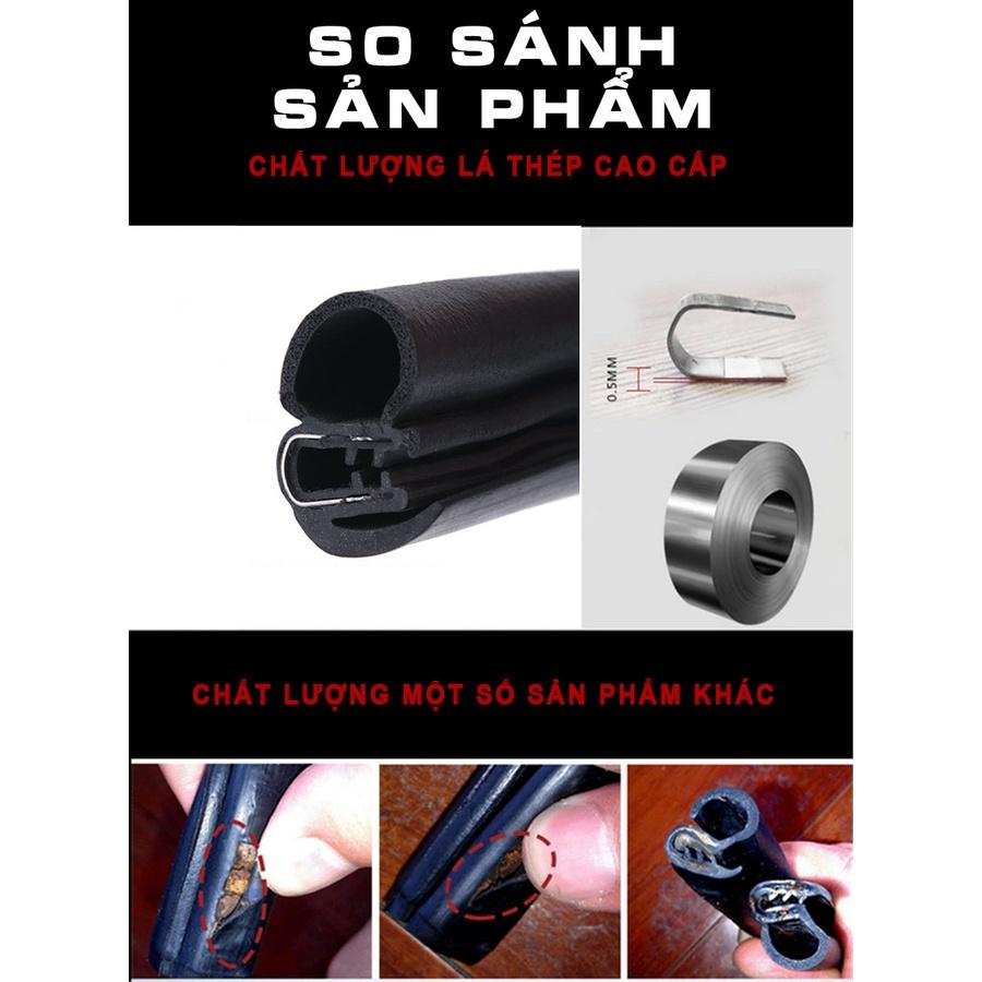 Gioăng cao su cửa oto, gioăng nguyên bản theo xe lõi thép bán theo mét trendycar cao cấp loại 1 lỗ cho xe Sedan