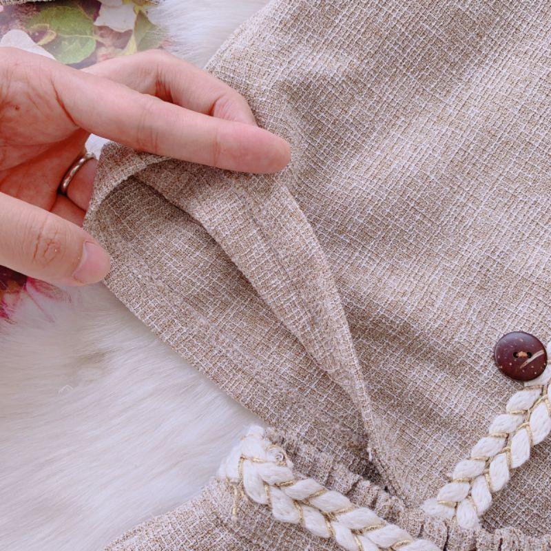 Set áo váy dạ cho bé gái