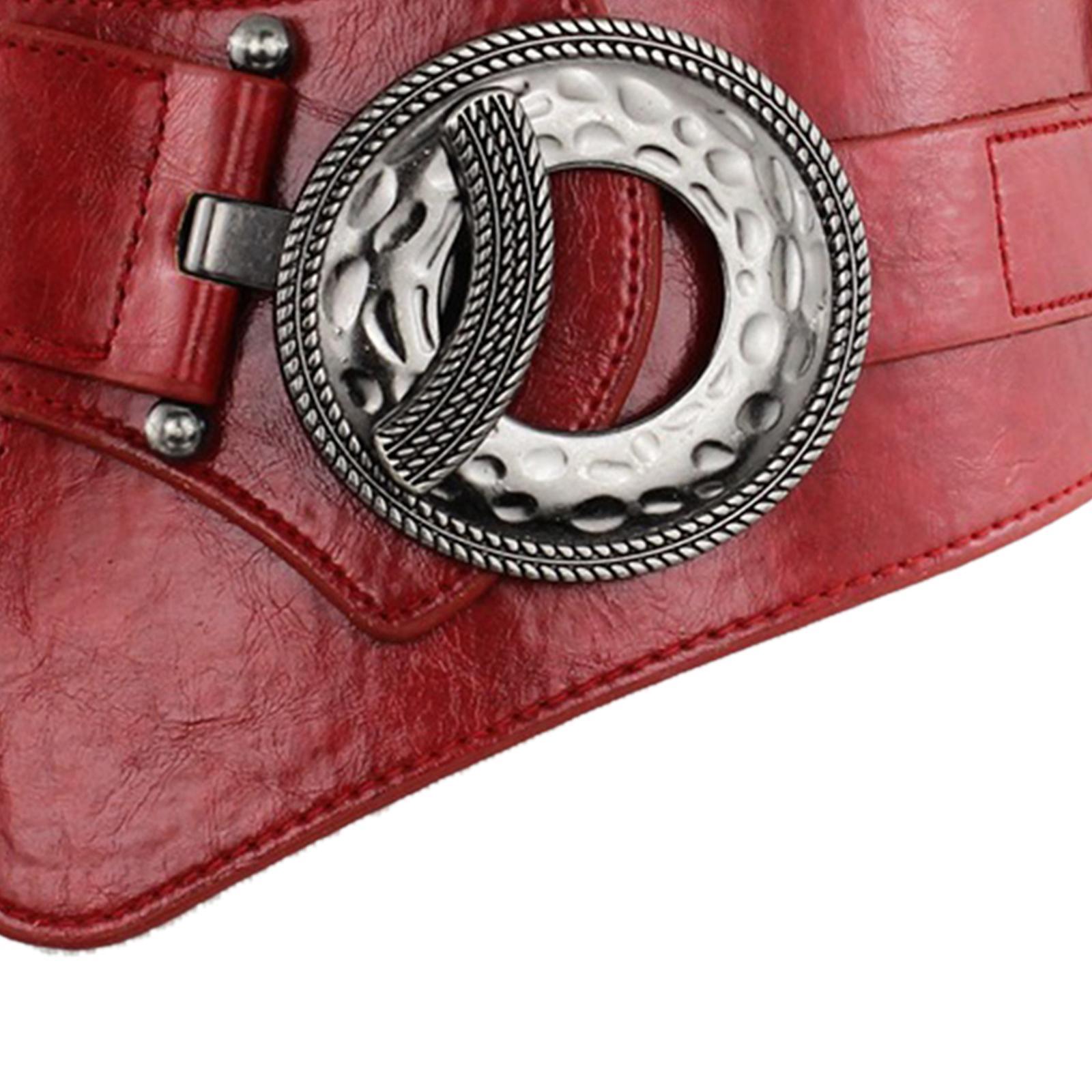 Women Waist Belt Wide PU Leather Elastic Cummerbunds for Wedding Skirt Girls