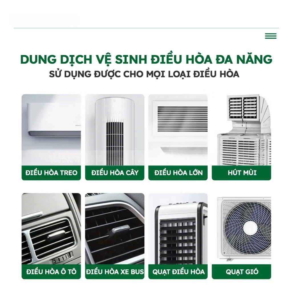 Bình Xịt Vệ Sinh Điều Hòa Ô Tô - 500ml XỊT VỆ SINH KHỬ MÙI NỘI THẤT KHÁC