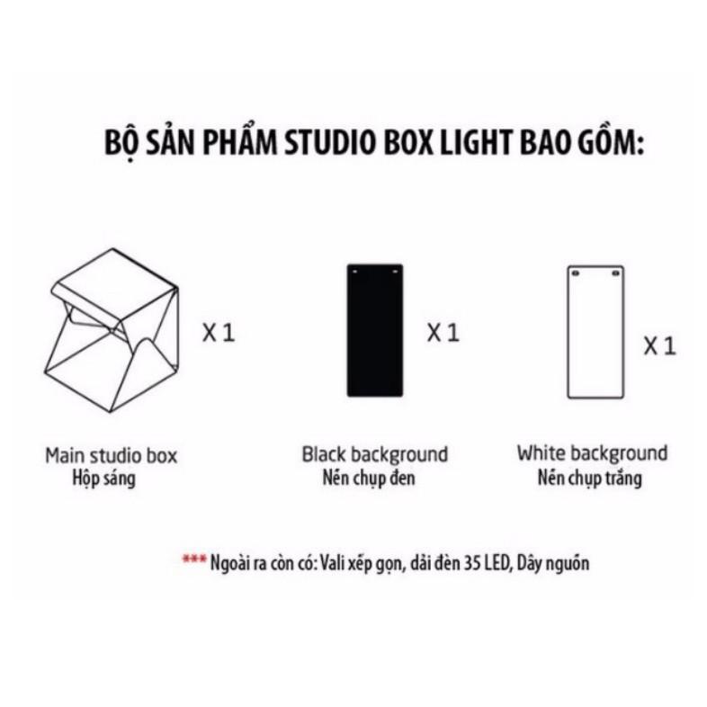 EuroQuality Hộp đèn Studio chụp ảnh sản phẩm Light room, đèn Led siêu sáng (White).... Hàng Hot hot hot !!!