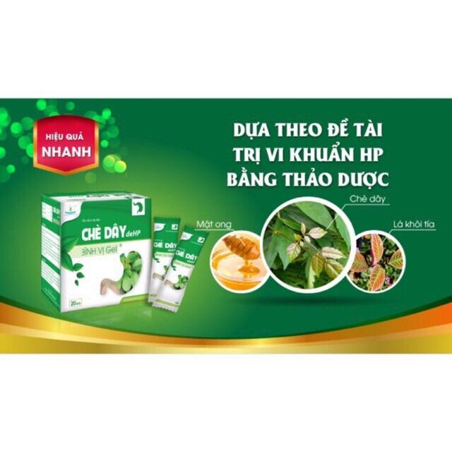 CHÈ DÂY DEHP BÌNH VỊ GEL - HẾT VIÊM LOÉT DẠ DÀY, HỖ TRỢ CHỮA HP ( 20 gói/hộp )