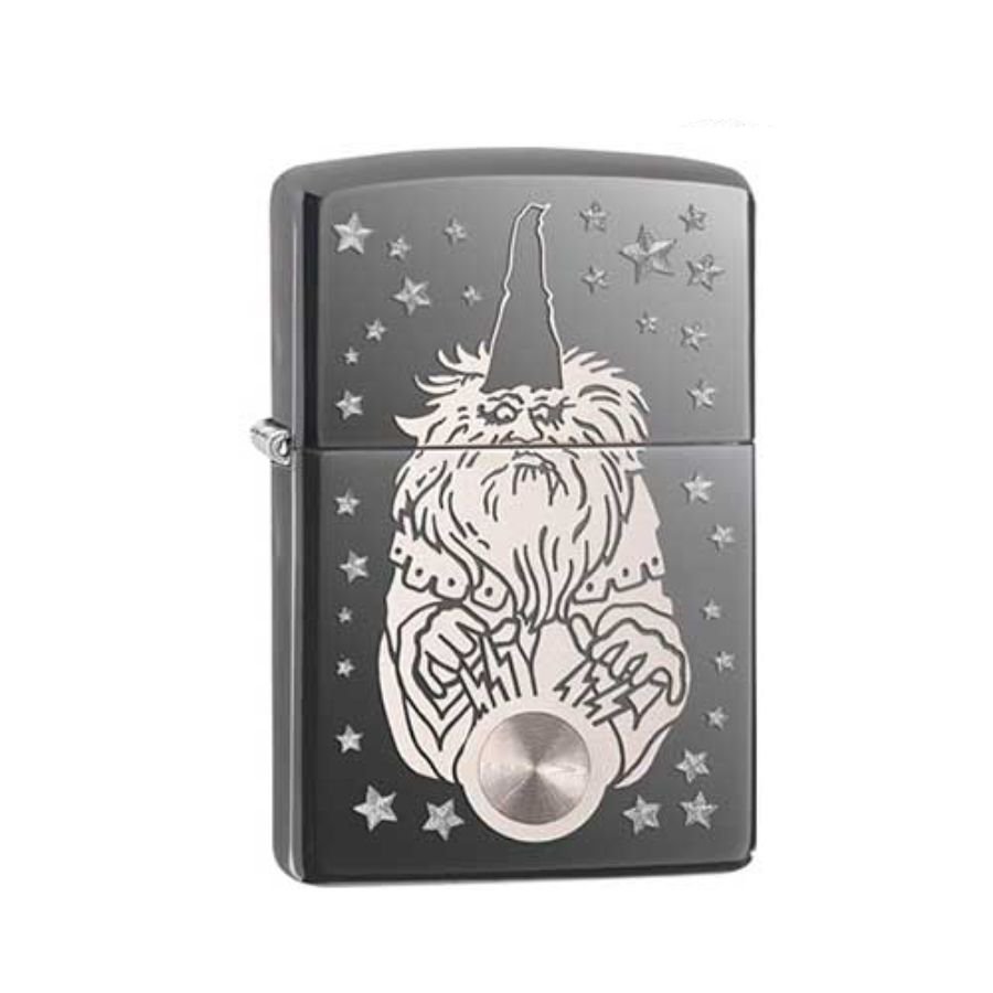 Bật Lửa Zippo 28644 – Zippo Wizard Fantasy Black Ice Chrome