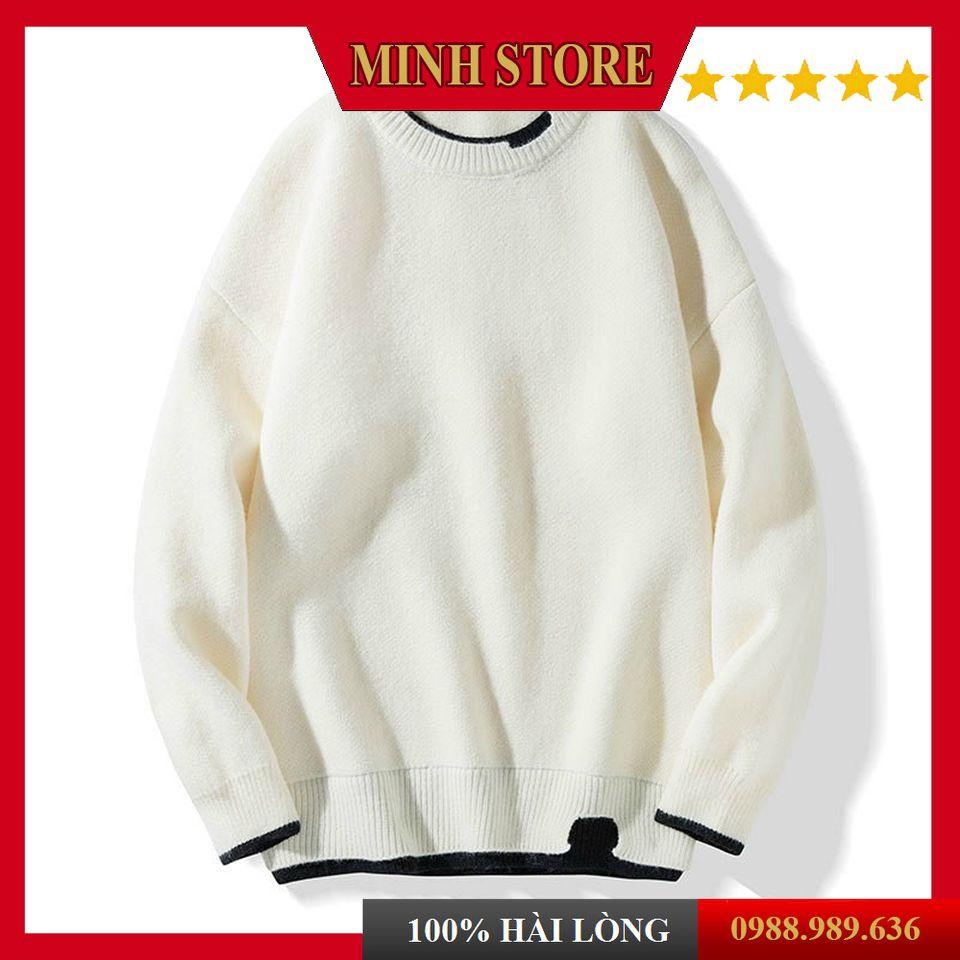 Áo len nam phong cách hàn quốc, Áo len phom rộng cổ tròn chất liệu cao cấp kiểu dáng trẻ trung AL03 - MINHSTORE