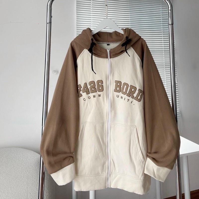 Áo Khoác Hoodie & Sweater Nam Nữ Họa Tiết Chữ Số F426 BORD Phối Raplang Chất Nỉ Mềm Mịn Phong Cách Thời Trang Hàn