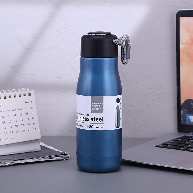 [GDSG233] Bình giữ nhiệt nóng lạnh 500ml, bình đựng nước inox 304, kèm quai xách tiện lợi