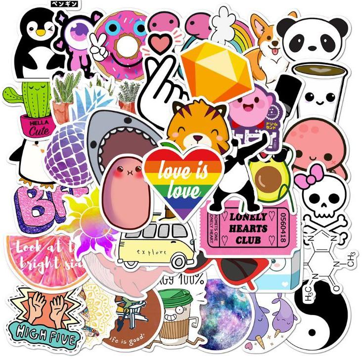 Sticker dán cao cấp HOẠT HÌNH CUTE Cực COOL ms#110