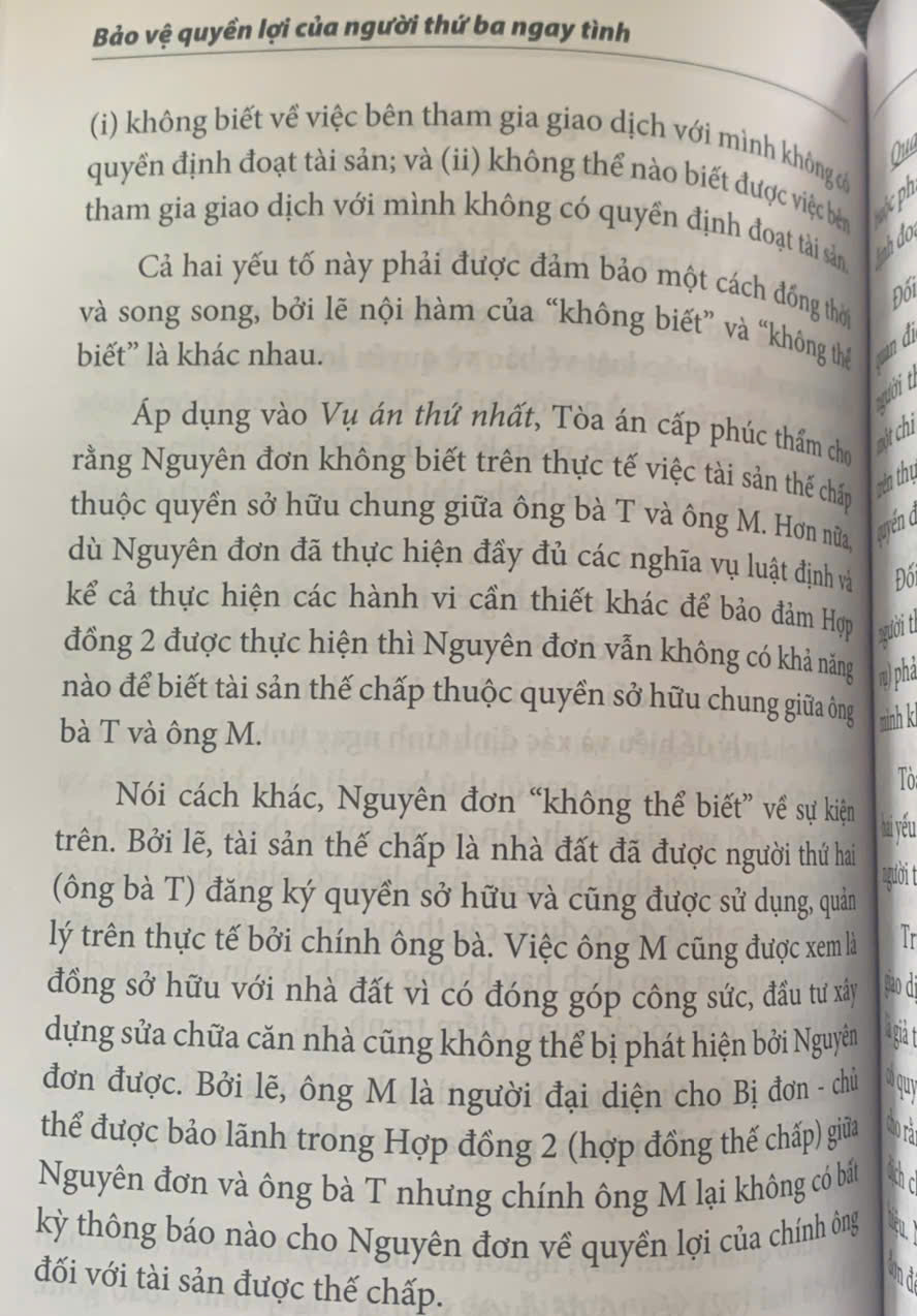 Bảo vệ quyền lợi của người thứ ba ngay tình (sách chuyên khảo)