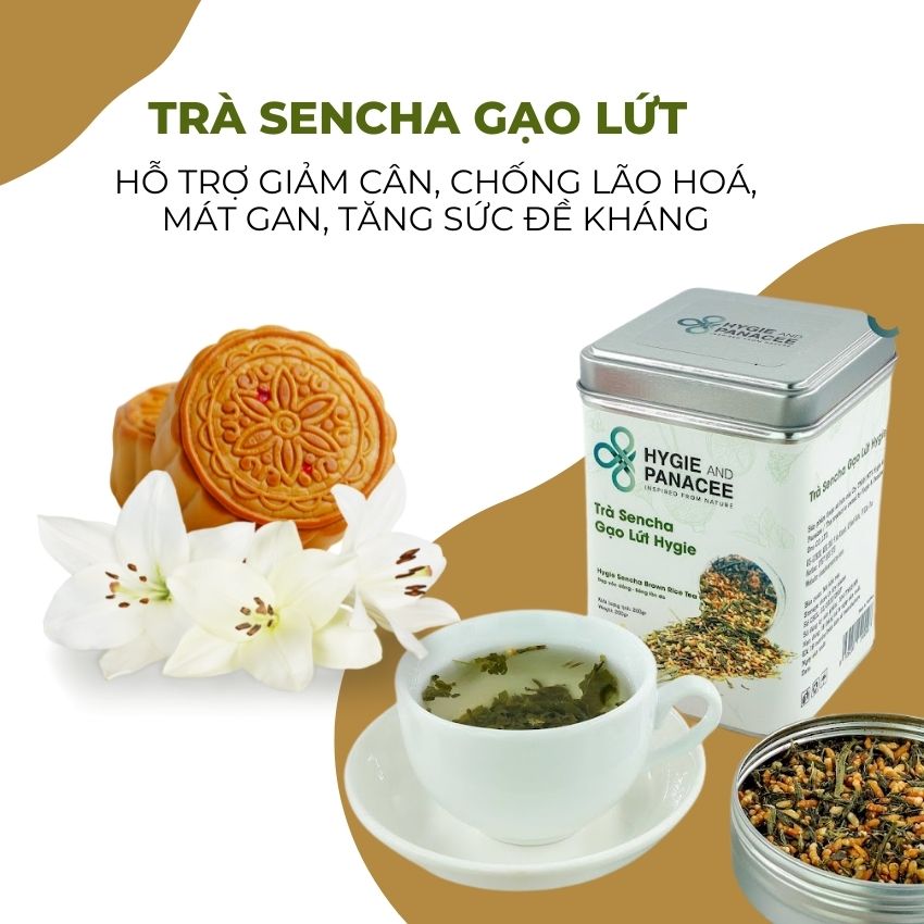 Trà Thảo Dược Sencha Gạo Lứt Hygie Hỗ Trợ Giảm Cân, Duy Trì Vóc Dáng, Chống Lão Hóa, Tăng Cường Miễn Dịch